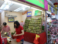 Durian season peaked during my stay, but I couldn't overcome the deadly smell of the fruit...